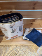Panière et ses lingettes personnalisée