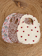 Trio de bavoirs ronds personnalisés