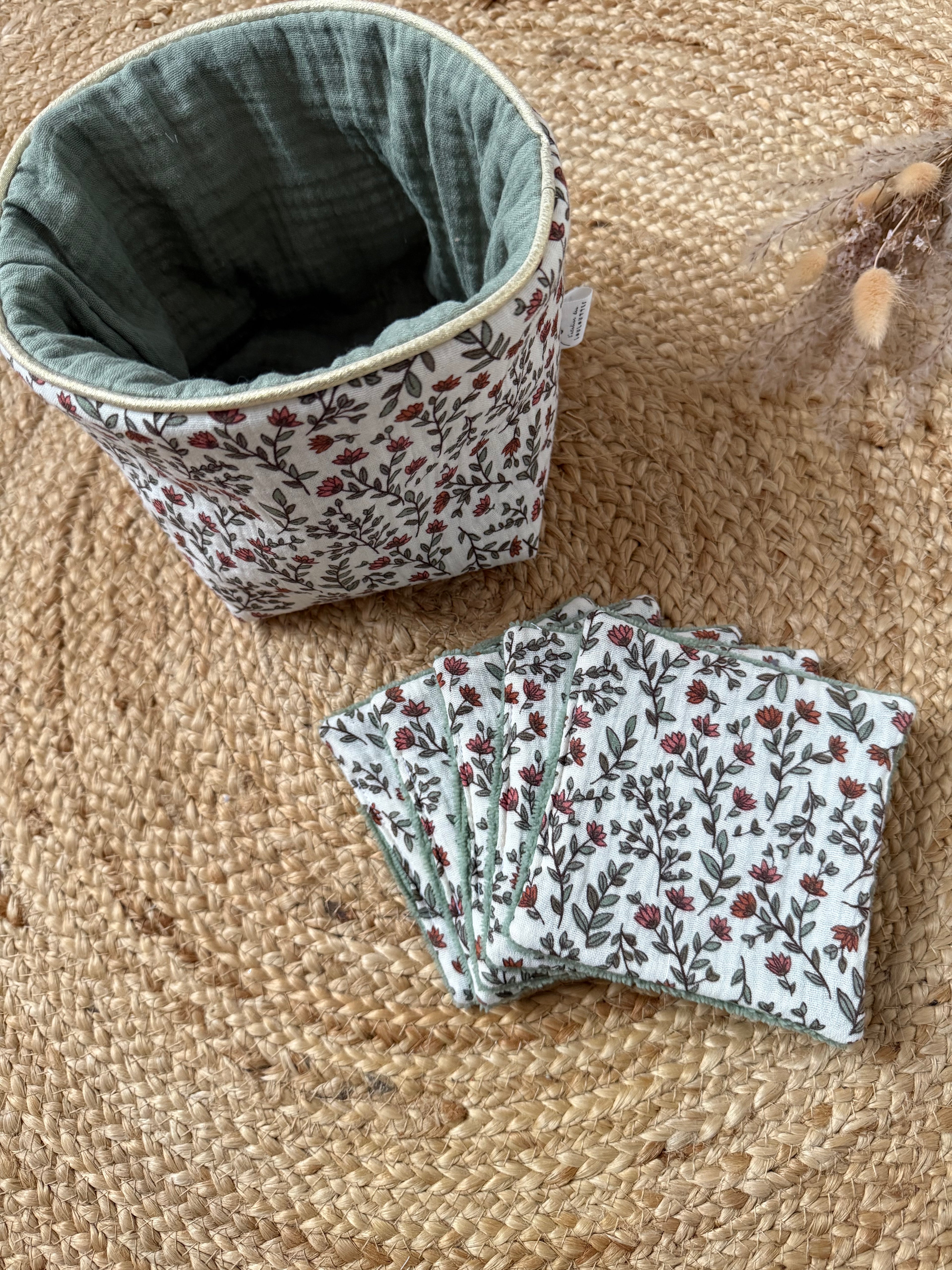 Panière et ses lingettes ( rose blush )