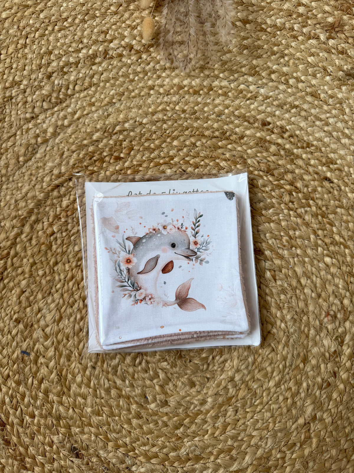 En stock - Lot de 5 lingettes motif Animaux ( différents modèles )