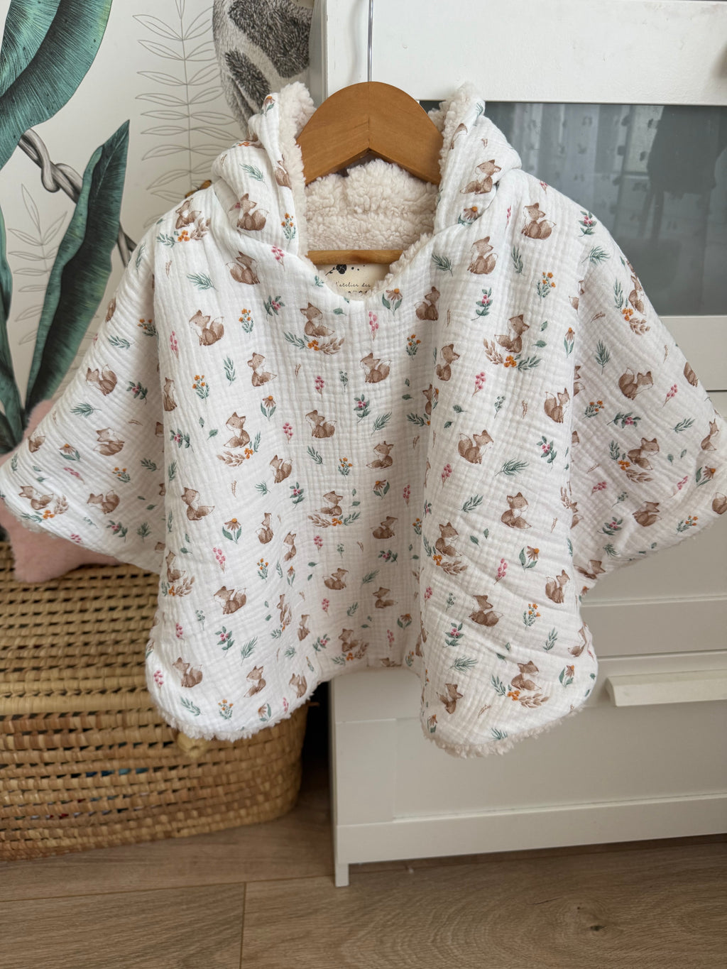 Poncho en double gaze personnalisé