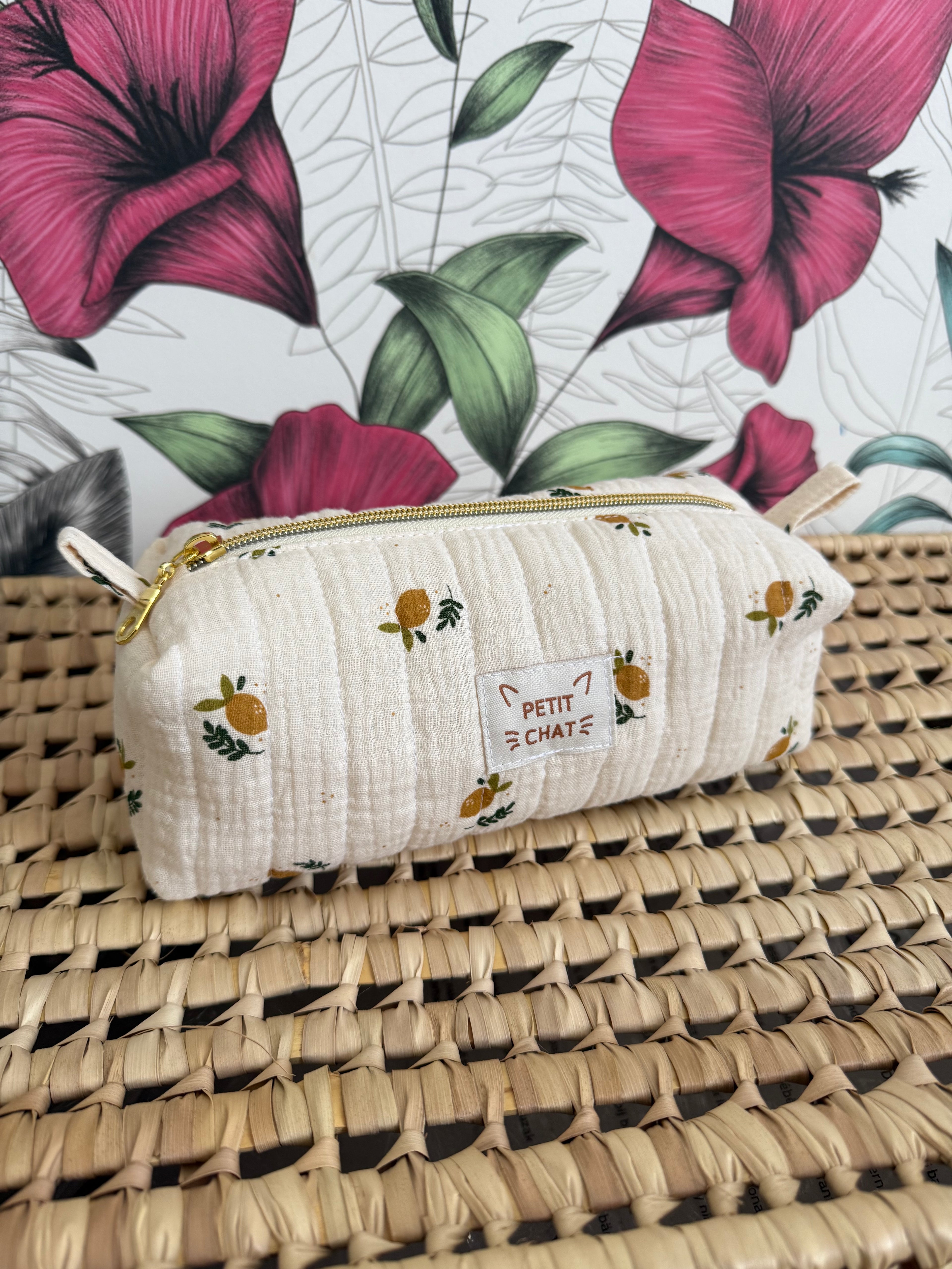 Trousse à crayons matelassée