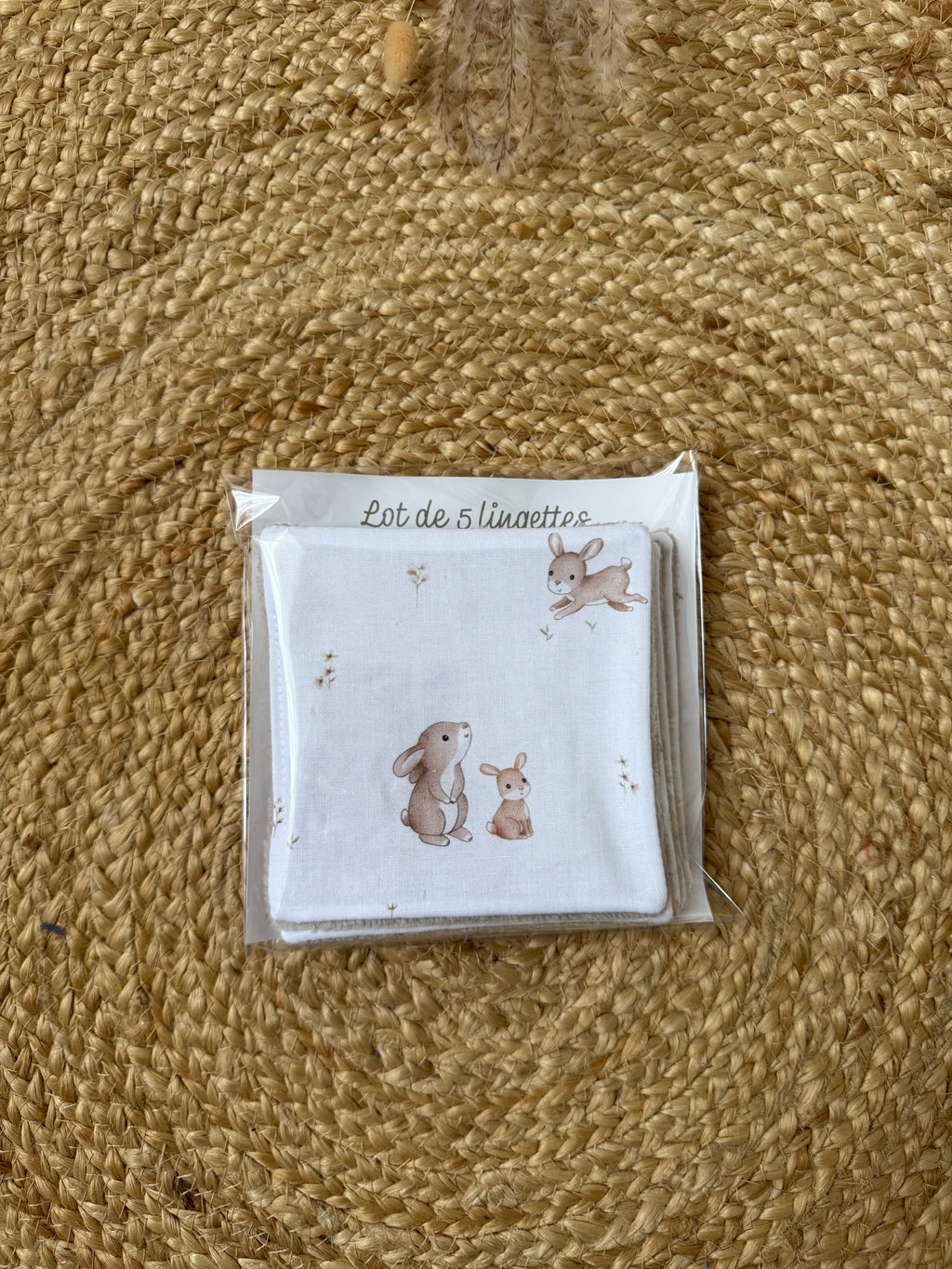En stock - Lot de 5 lingettes motif Animaux ( différents modèles )