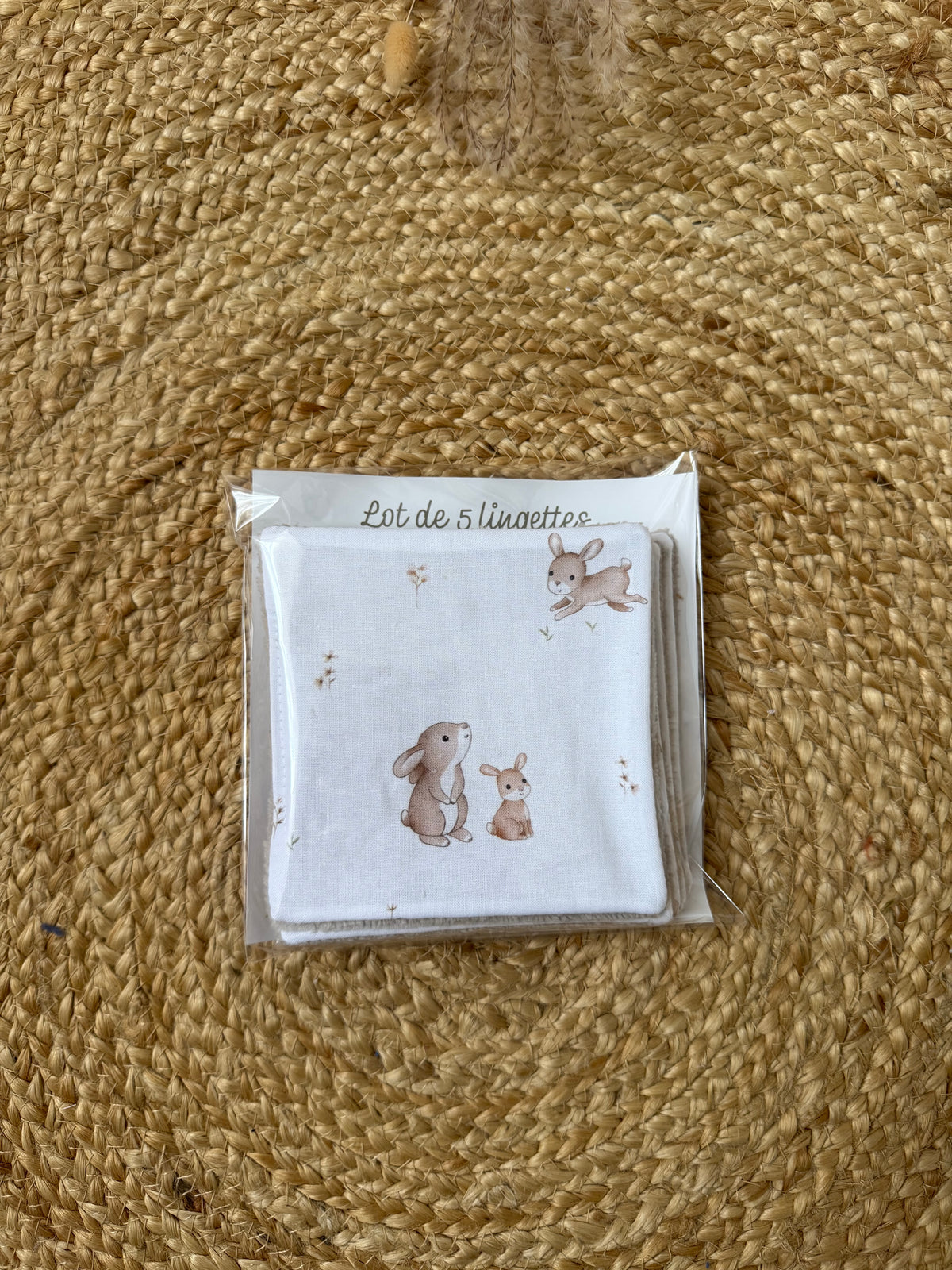 En stock - Lot de 5 lingettes motif Animaux ( différents modèles )